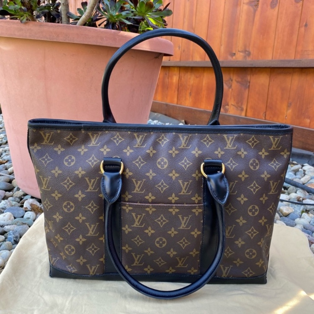 🌺NEW BLACK VACHETTA(not custom paint)🌺AUTH LOUIS SAC WEEKEND SHOPPING BAG 🎉 - Picture 6 of 17